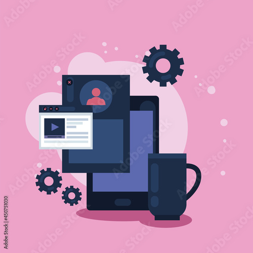 smartphone and web design