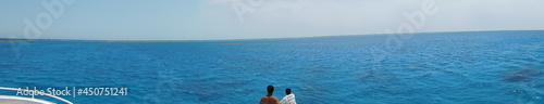 landscape with sky ans laggon in red sea  photo