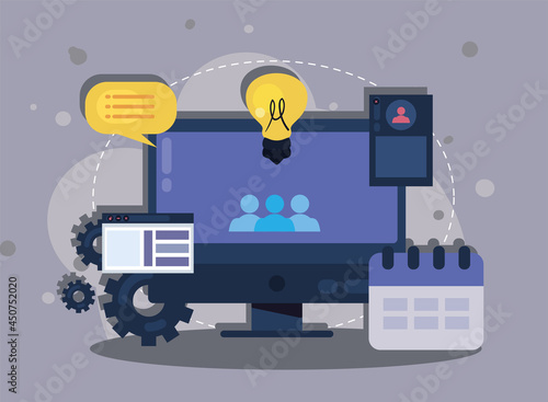 desktop and website design