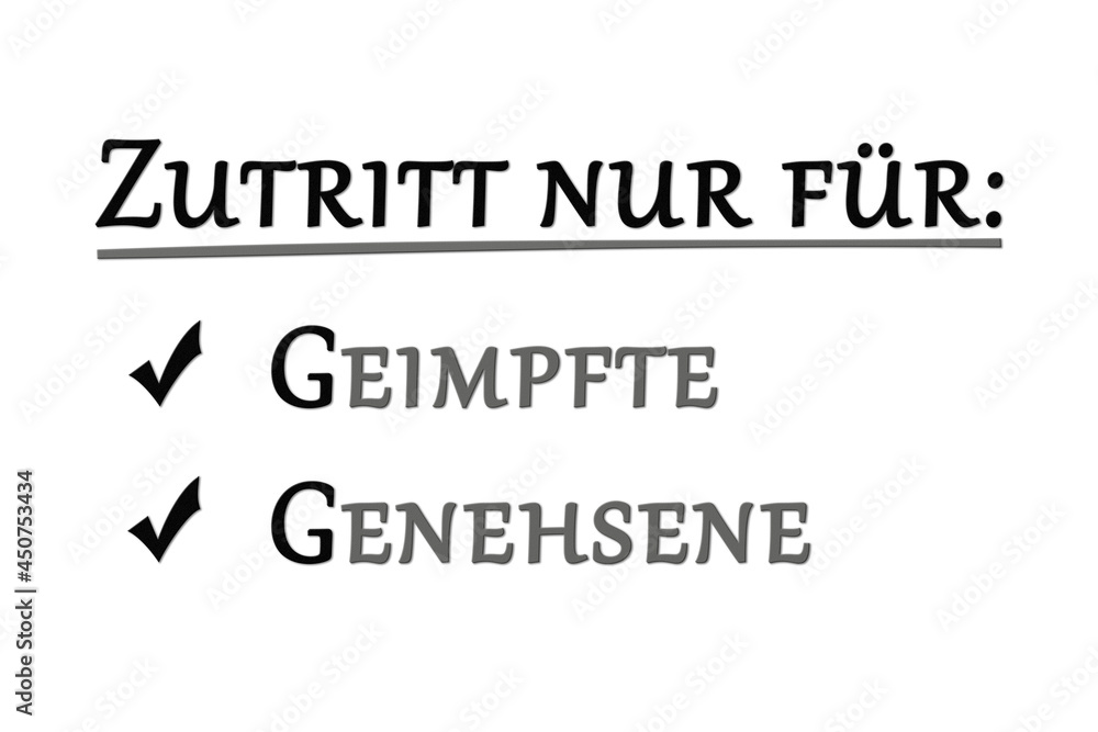 Obraz premium 2G - Regel - geimpft, genesen