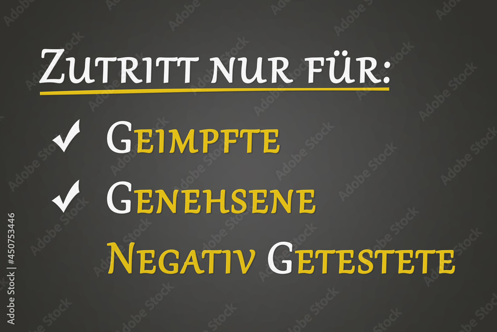 2G - Regel - geimpft, genesen 2G - Regel - geimpft, genesen