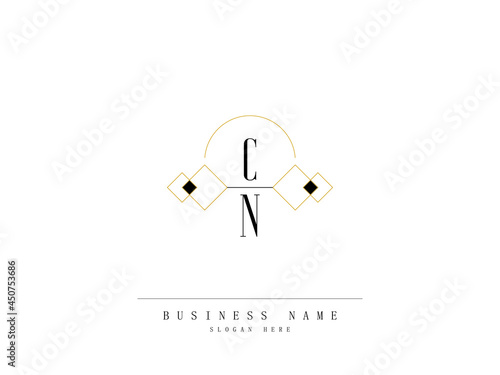 Letter CN Logo, Diamond cn Logo Template with Creative Line Art Concept Premium Vector for Luxury Diamond Ring Store