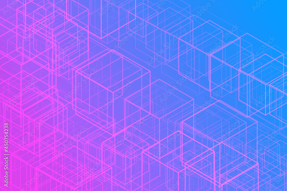 Fototapeta premium Abstract Geometric Background Wallpaper Bright Pink