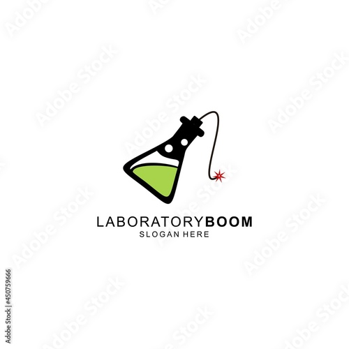 Inspiration symbol logo laboratory bobm icon emblem design illustration template. photo