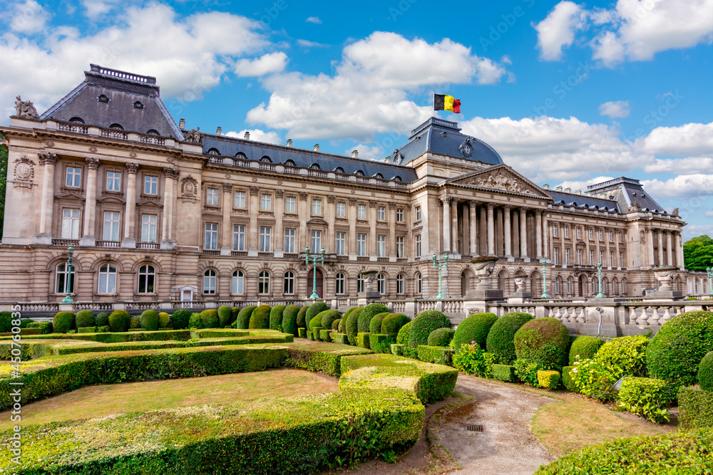 Royal palace of Brussels in summer, Belgium