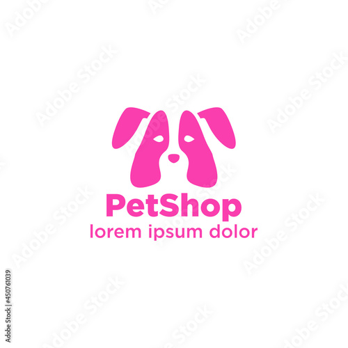 Vector logo design template for pet shops, veterinary clinics and homeless animals shelters. dog icon. badges for websites, prints or business