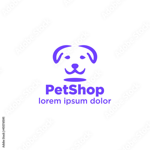 Vector logo design template for pet shops, veterinary clinics and homeless animals shelters. dog icon. badges for websites, prints or business