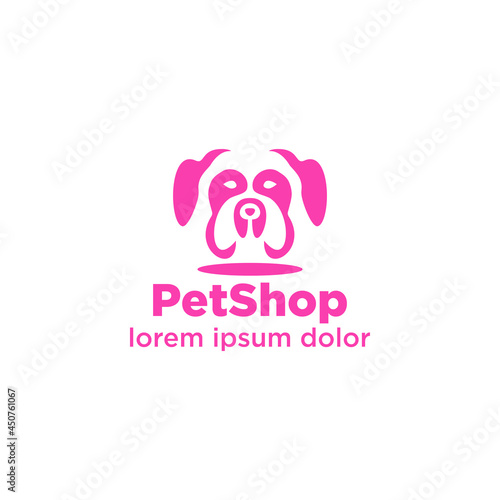 Vector logo design template for pet shops, veterinary clinics and homeless animals shelters. dog icon. badges for websites, prints or business