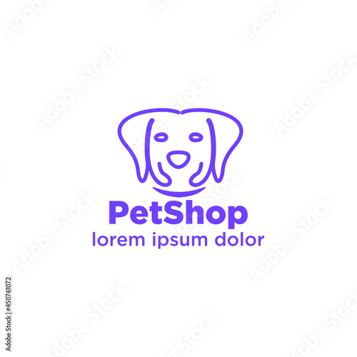 Vector logo design template for pet shops, veterinary clinics and homeless animals shelters. dog icon. badges for websites, prints or business