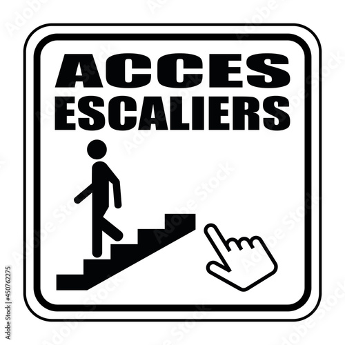 Logo accès escaliers.