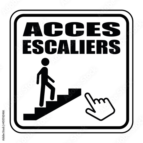 Logo accès escaliers.