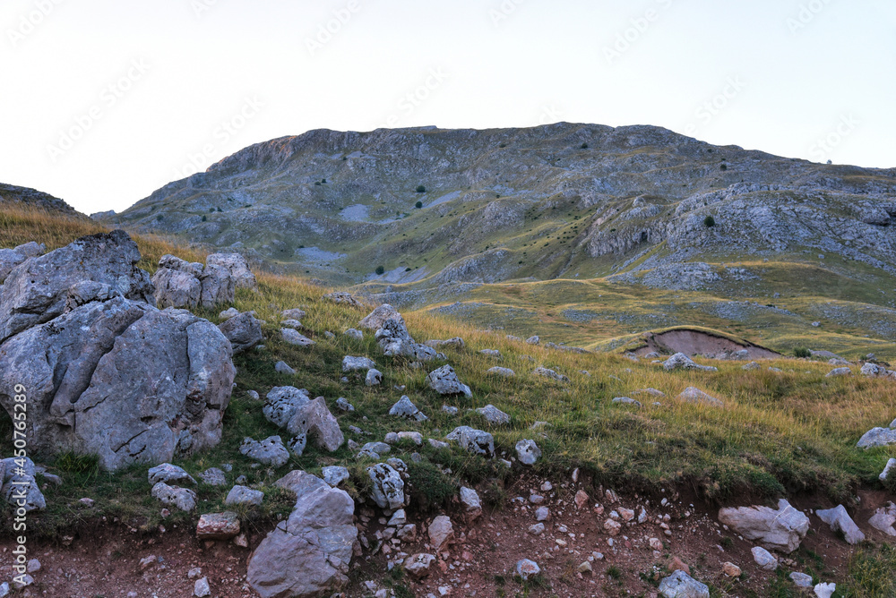 HDR outdoor landscape photography of rocky mountain