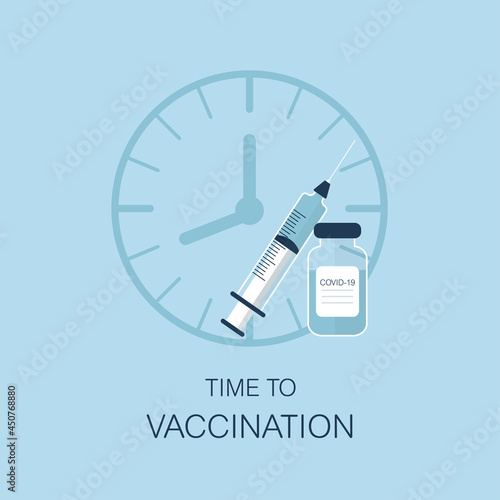 Time to vaccinate. Vector illustration	