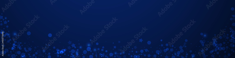 Fototapeta premium Magic stars sparse Christmas background. Subtle fl