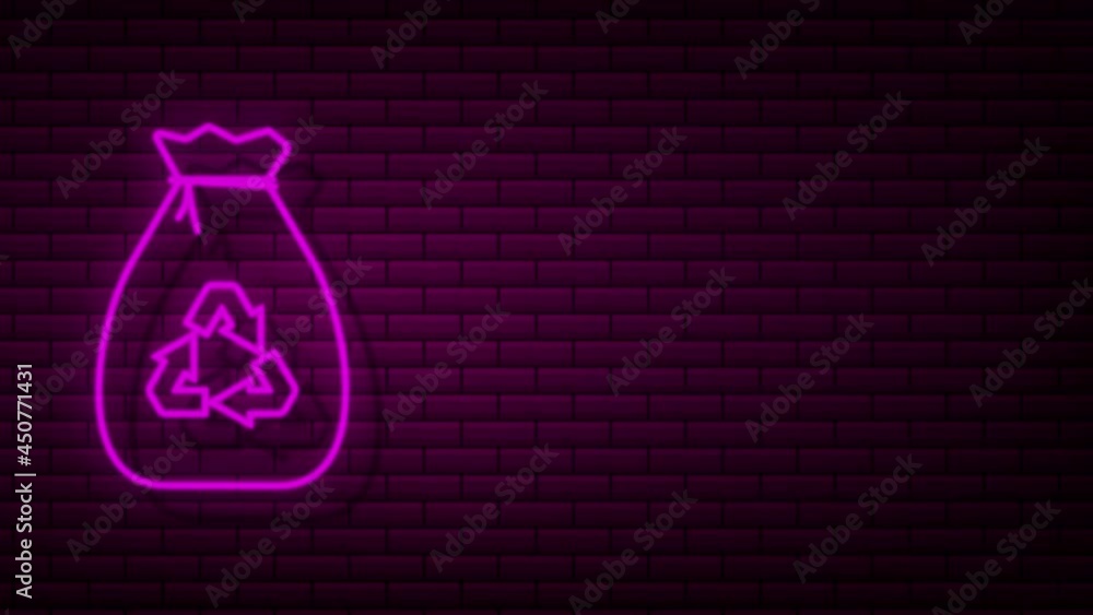 Garbage bag icon. Trash bag. Motion graphics. Garbage bag icon. Trash bag. Motion graphics.