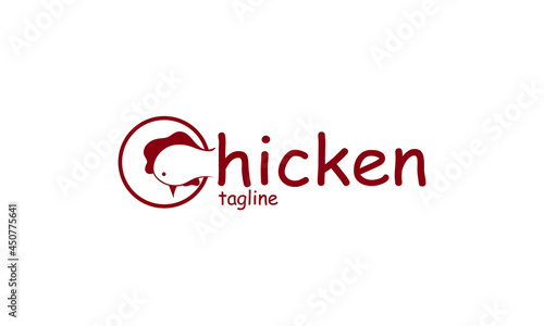 Premium vector chicken, rooster, chicken farm, fastfood, logo design template