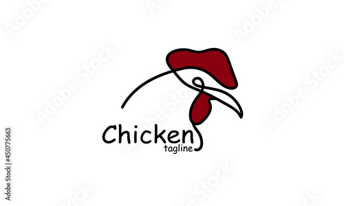Premium vector chicken, rooster, chicken farm, fastfood, logo design template