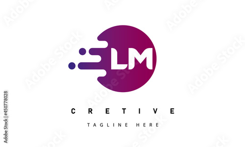 Fast Steering letter LM logo designs concept