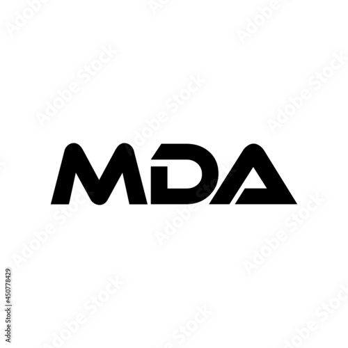 MDA letter logo design with white background in illustrator, vector logo modern alphabet font overlap style. calligraphy designs for logo, Poster, Invitation, etc.