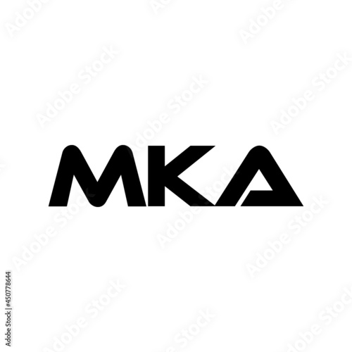 MKA letter logo design with white background in illustrator, vector logo modern alphabet font overlap style. calligraphy designs for logo, Poster, Invitation, etc.