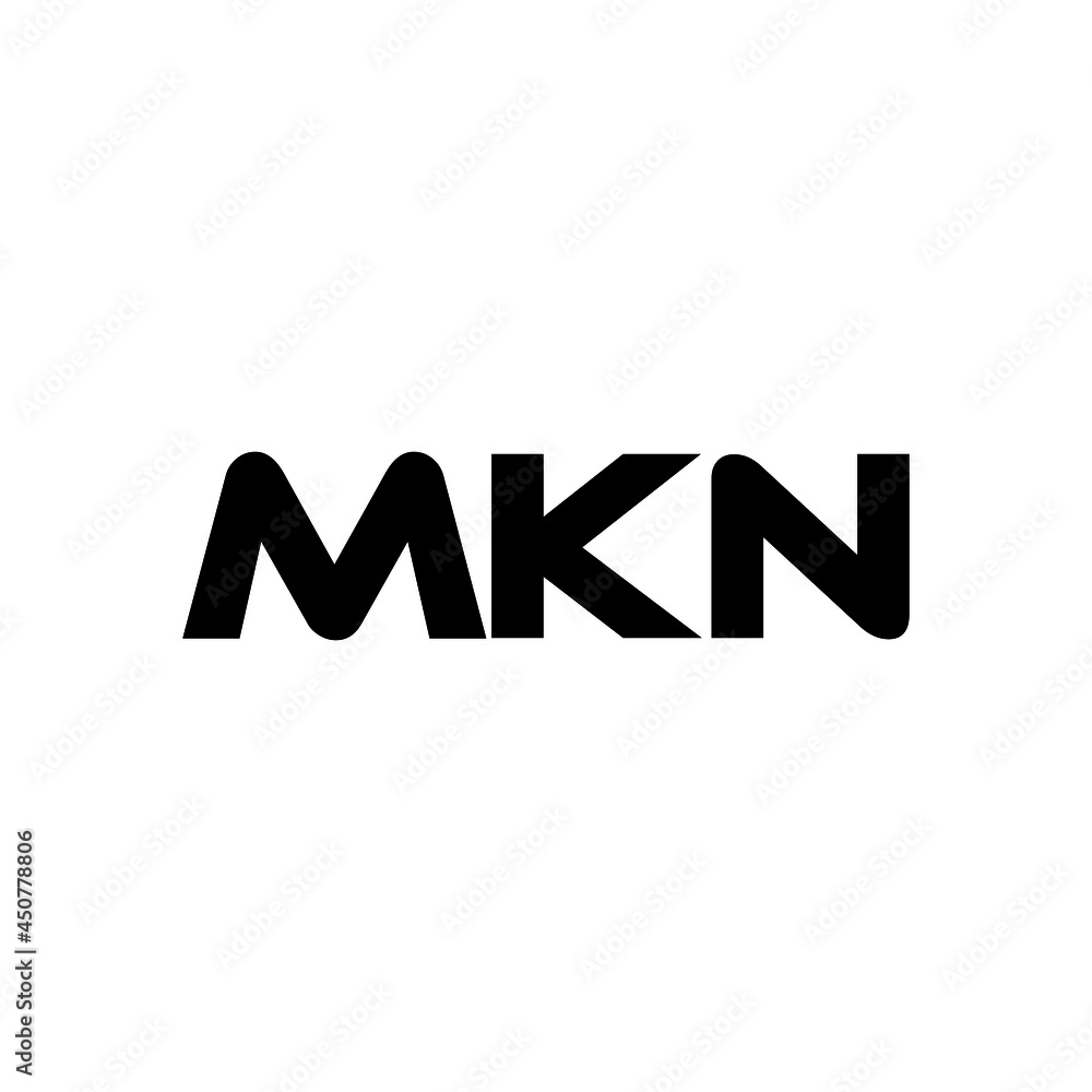 MKN letter logo design with white background in illustrator, vector logo modern alphabet font overlap style. calligraphy designs for logo, Poster, Invitation, etc.