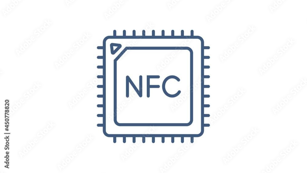 Contactless wireless pay sign logo. NFC technology. Motion graphics. Contactless wireless pay sign logo. NFC technology. Motion graphics.
