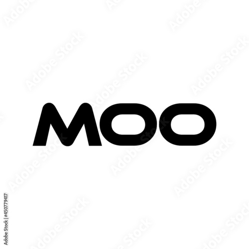 MOO letter logo design with white background in illustrator, vector logo modern alphabet font overlap style. calligraphy designs for logo, Poster, Invitation, etc.