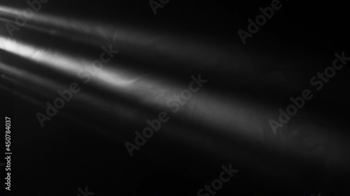 Ray of light on black background