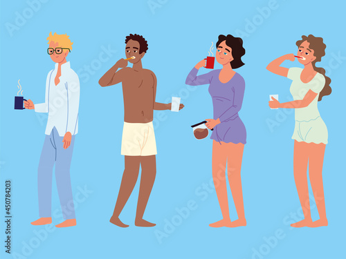 people morning routine