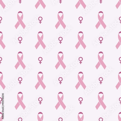 Wallpaper Mural Pink Ribbon Breast Cancer Symbol Vector Abstract Seamless Pattern Torontodigital.ca