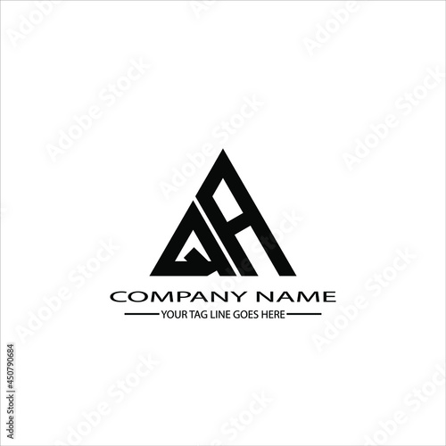 QA letter logo creative design. QA unique design
