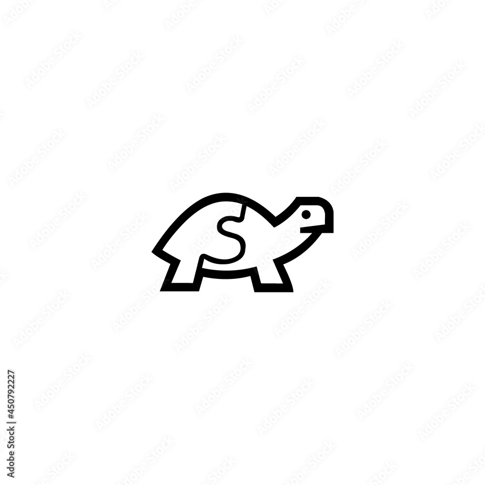 Fototapeta premium Turtle icon vector filled flat sign solid isolated on white Symbol logo illustration