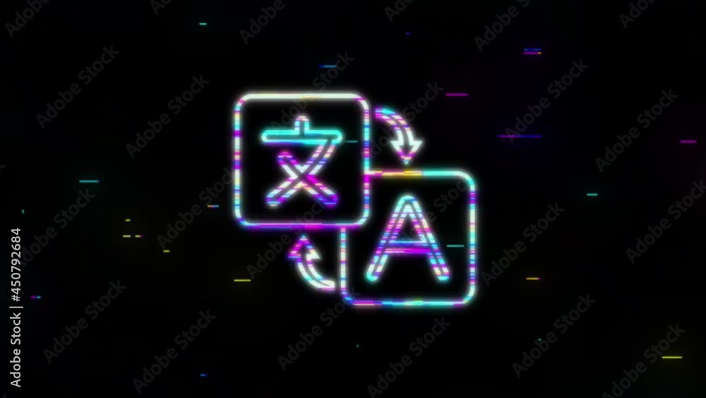 Online translator concept. Translator icon. Motion graphics. Online translator concept. Translator icon. Motion graphics.