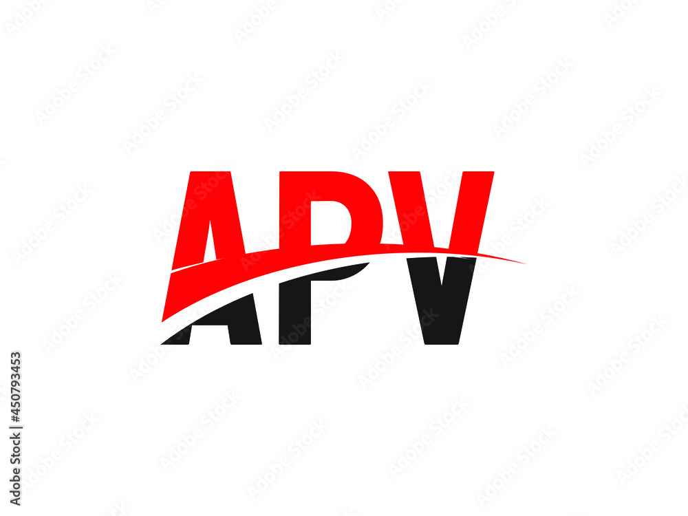 APV Letter Initial Logo Design Vector Illustration