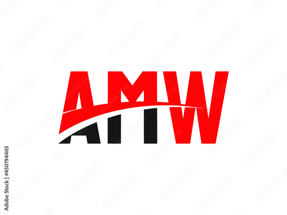 AMW Letter Initial Logo Design Vector Illustration
