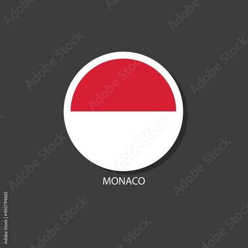Free Download Monaco flag vector circle shape. - GFXLoad