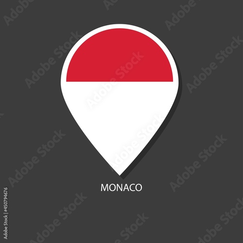 Free Download Monaco flag Vector marker with flags. - GFXLoad