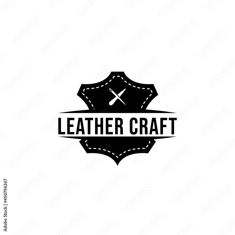 leather craft logo icon design vector illustration Stock Vector Adobe
