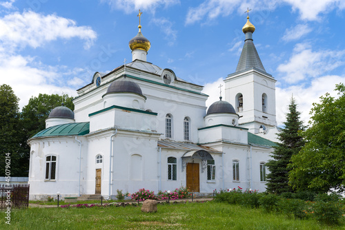 The ancient Cathedral of the Transfiguration of the Savior in the Savior Transfiguration Monastery on a July afternoon. Roslavl, Smolensk region. Russia photo