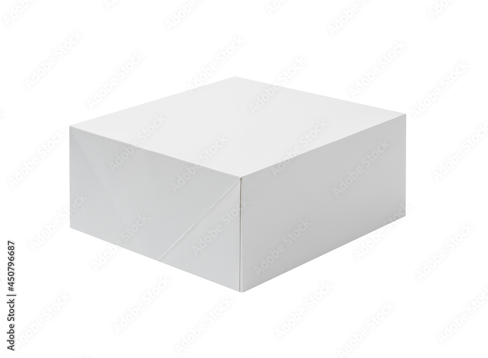 White cardboard box isolated on white background. White cardboard box isolated on white background.