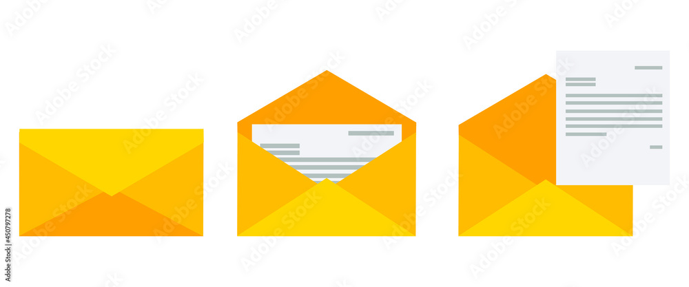 Set of icons for design. Vector illustration of closed letter images. Paper documents enclosed in envelopes. Sending correspondence or official documents. For logo or symbol Set of icons for design. Vector illustration of closed letter images. Paper documents enclosed in envelopes. Sending correspondence or official documents. For logo or symbol