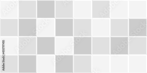 Square tiles seamless pattern. White ceramic tile background.