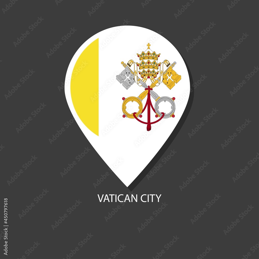 Vatican City flag Vector marker with flags. Vatican City flag Vector marker with flags.