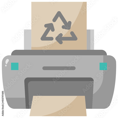 recycled paper flat icon