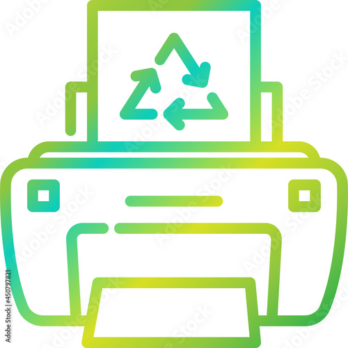 recycled paper gradient icon