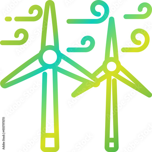 windmills gradient icon