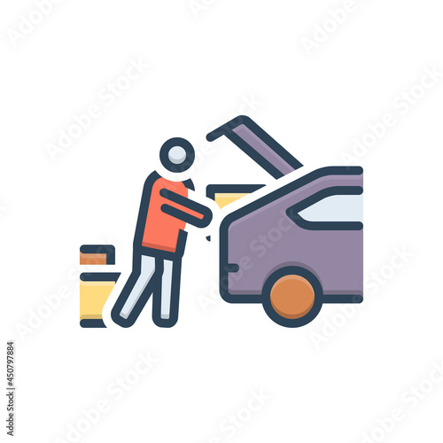 Color illustration icon for consumers