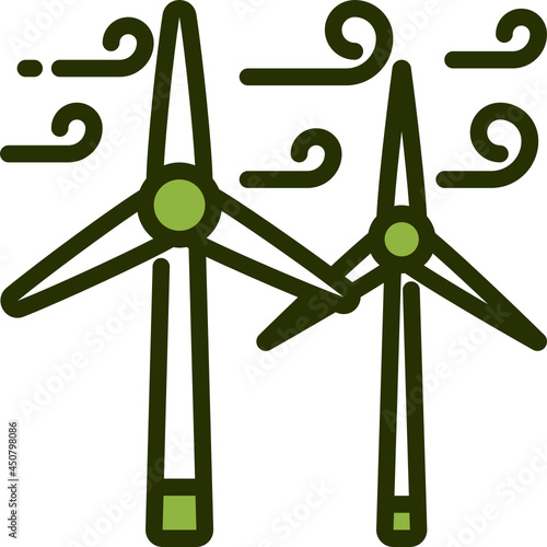windmills one color icon