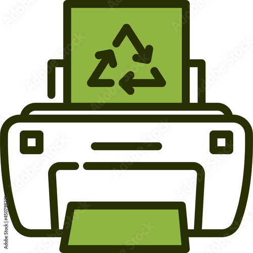 recycled paper one color icon