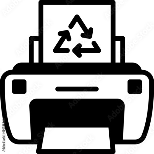 recycled paper solid line icon